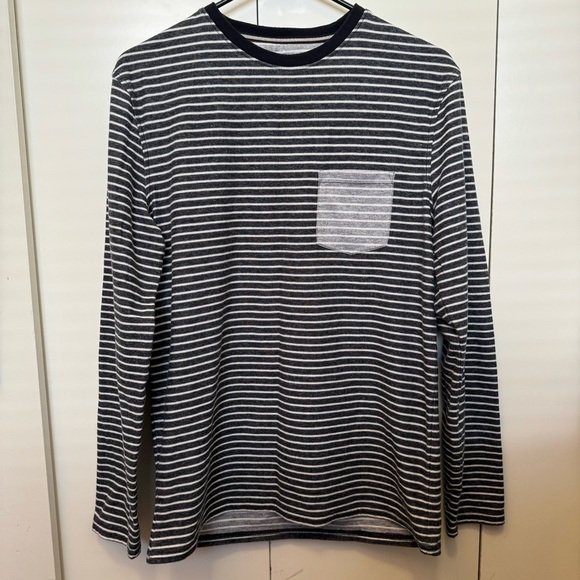 Y2K Striped Shirt - Black Brown 1826 - Picture 1 of 3